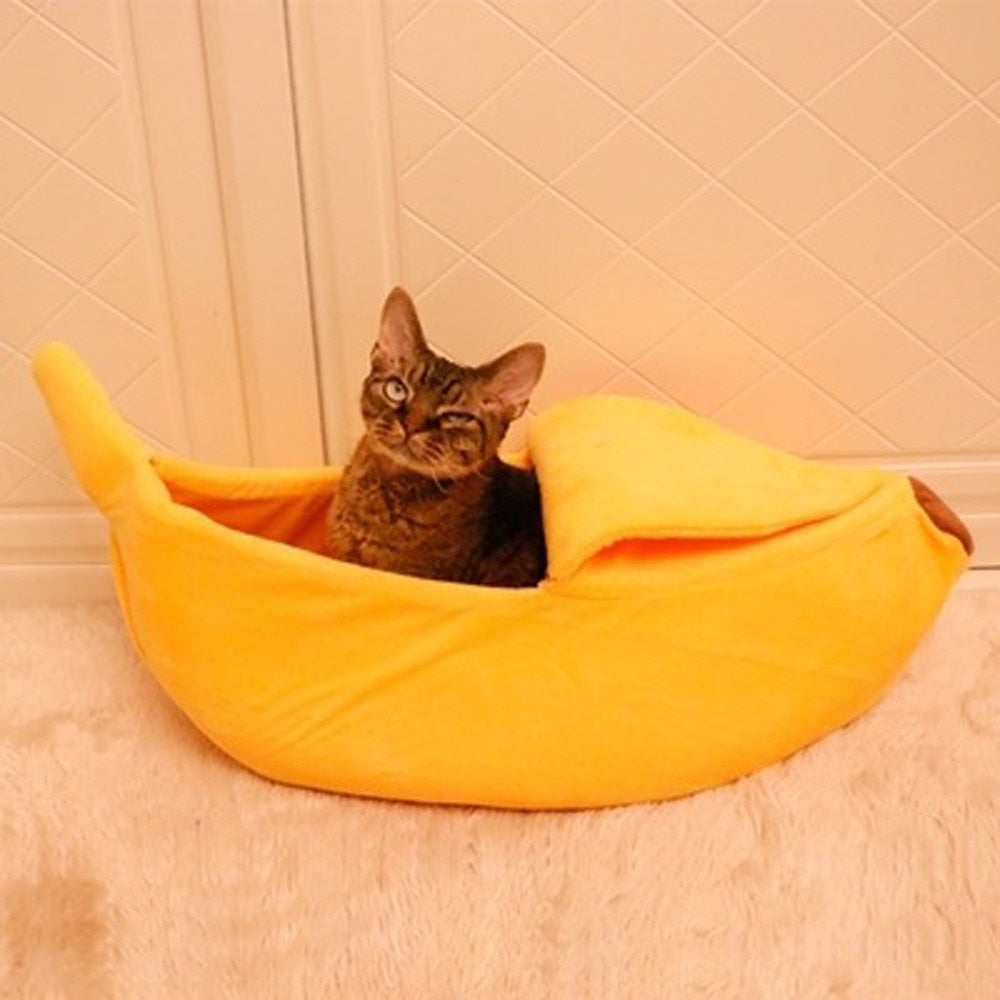Banana Cat Bed - Nekoby Banana Cat Bed