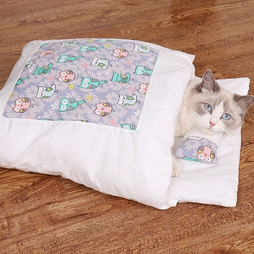 Japanese style Comfortable Sleeping Cat Bag - Nekoby Japanese style Comfortable Sleeping Cat Bag purple / 3KG pet