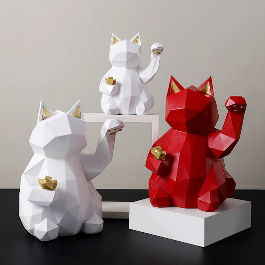 Resin Sculpture Lucky Cat Statue - Nekoby Resin Sculpture Lucky Cat Statue