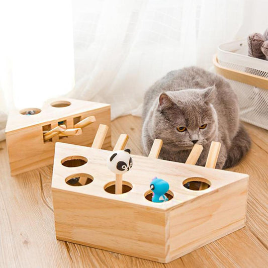 Cat Hunt Wooden Toy - Nekoby Cat Hunt Wooden Toy