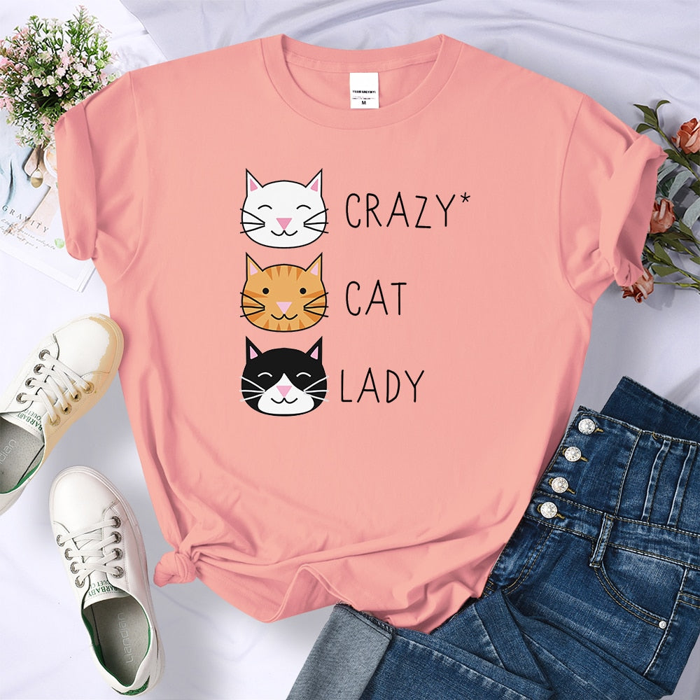 Crazy Cat Lady Cute Hip Hop T Shirts - Nekoby Crazy Cat Lady Cute Hip Hop T Shirts