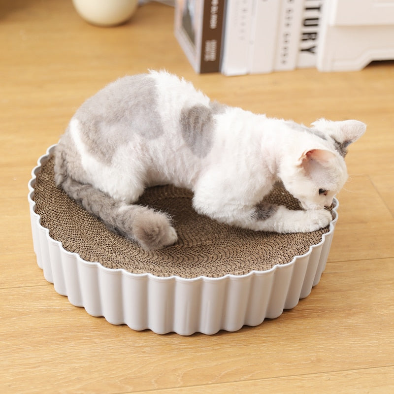 2 In1 Cats Scratching Board Round Scratcher Pad Cardboard - Nekoby 2 In1 Cats Scratching Board Round Scratcher Pad Cardboard