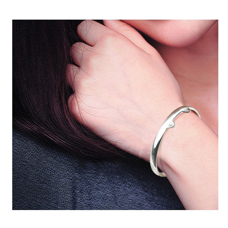 925 Sterling Silver Cat Claws Bracelet Woman Cuff - Nekoby 925 Sterling Silver Cat Claws Bracelet Woman Cuff