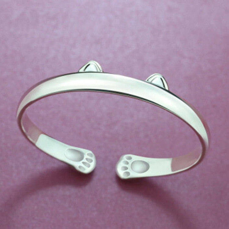 925 Sterling Silver Cat Claws Bracelet Woman Cuff - Nekoby 925 Sterling Silver Cat Claws Bracelet Woman Cuff