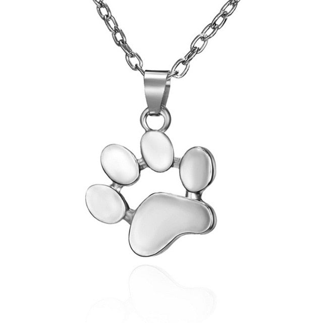 Cute Cat Paw Foot Necklace - Nekoby Cute Cat Paw Foot Necklace Silver paw