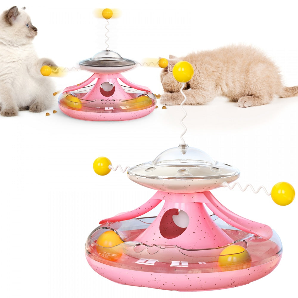 Cat Toy - Luminous Ball Tracker, Snack Dispenser - Nekoby Cat Toy - Luminous Ball Tracker, Snack Dispenser
