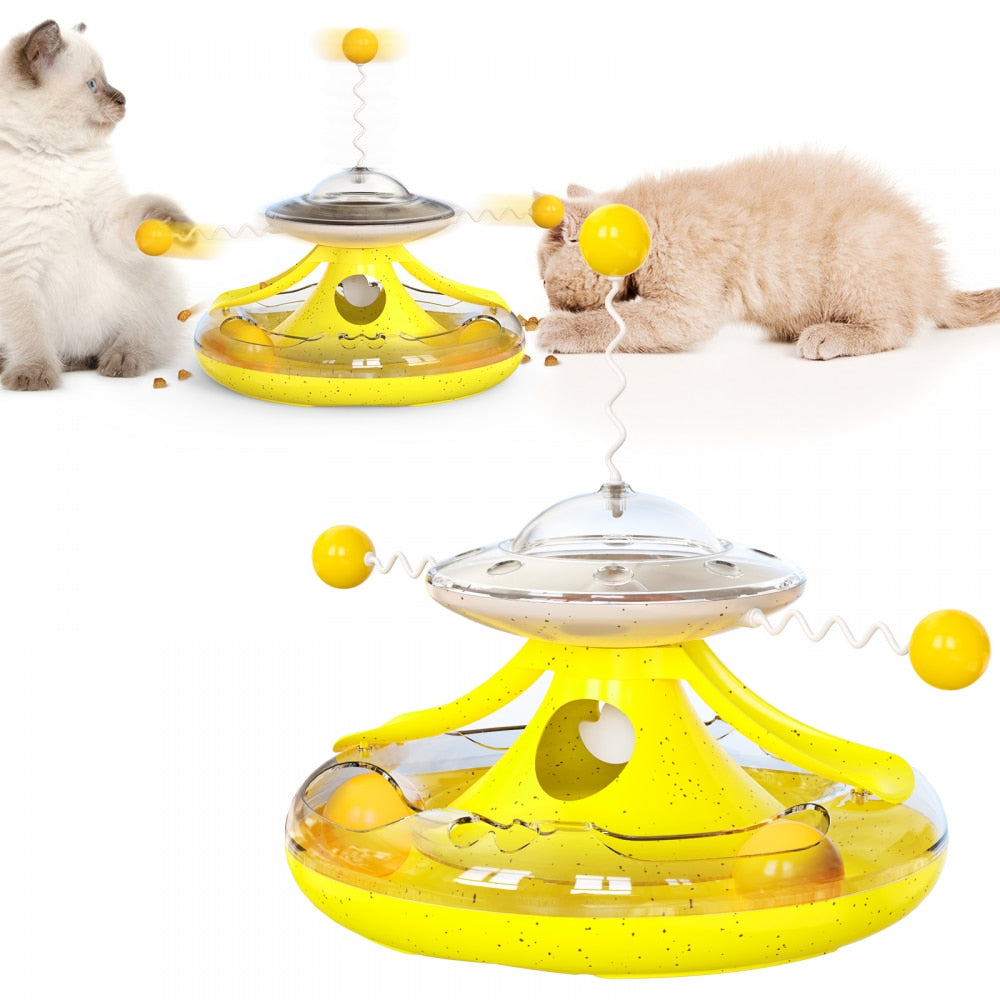 Cat Toy - Luminous Ball Tracker, Snack Dispenser - Nekoby Cat Toy - Luminous Ball Tracker, Snack Dispenser