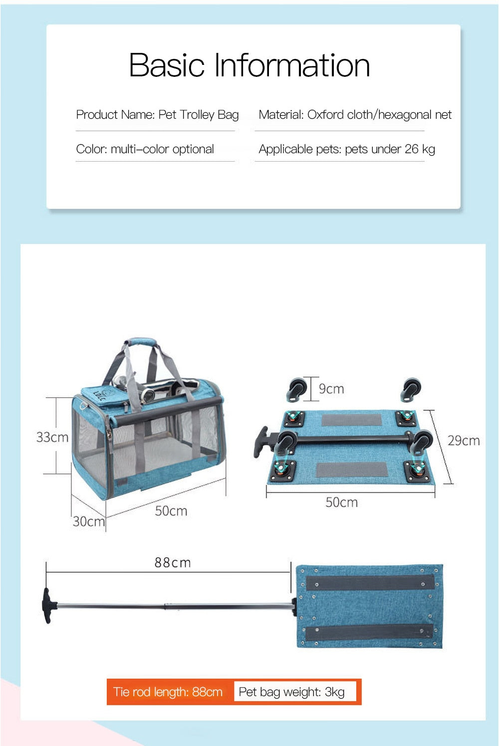 Dog carrier outlet trolley