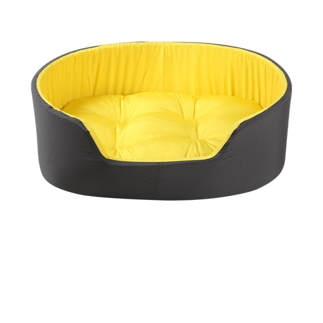 Black/Yellow Washable Kennel Cat Bed - Nekoby Black/Yellow Washable Kennel Cat Bed 1 / M 57x40cm