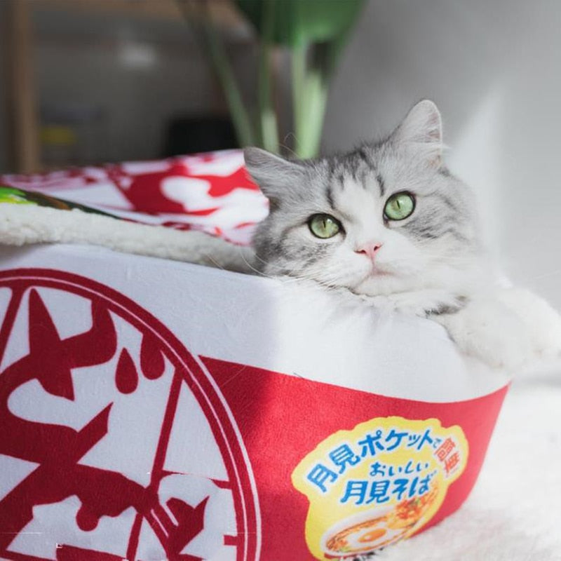 Cup Noodle Ramen Cat Bed - Nekoby Cup Noodle Ramen Cat Bed