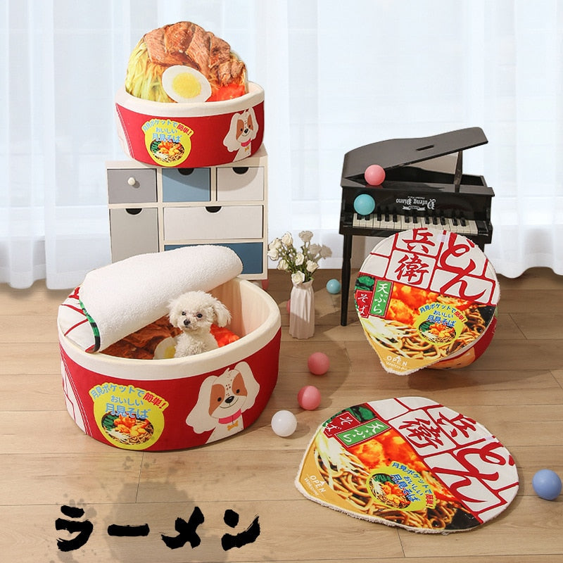 Cup Noodle Ramen Cat Bed - Nekoby Cup Noodle Ramen Cat Bed