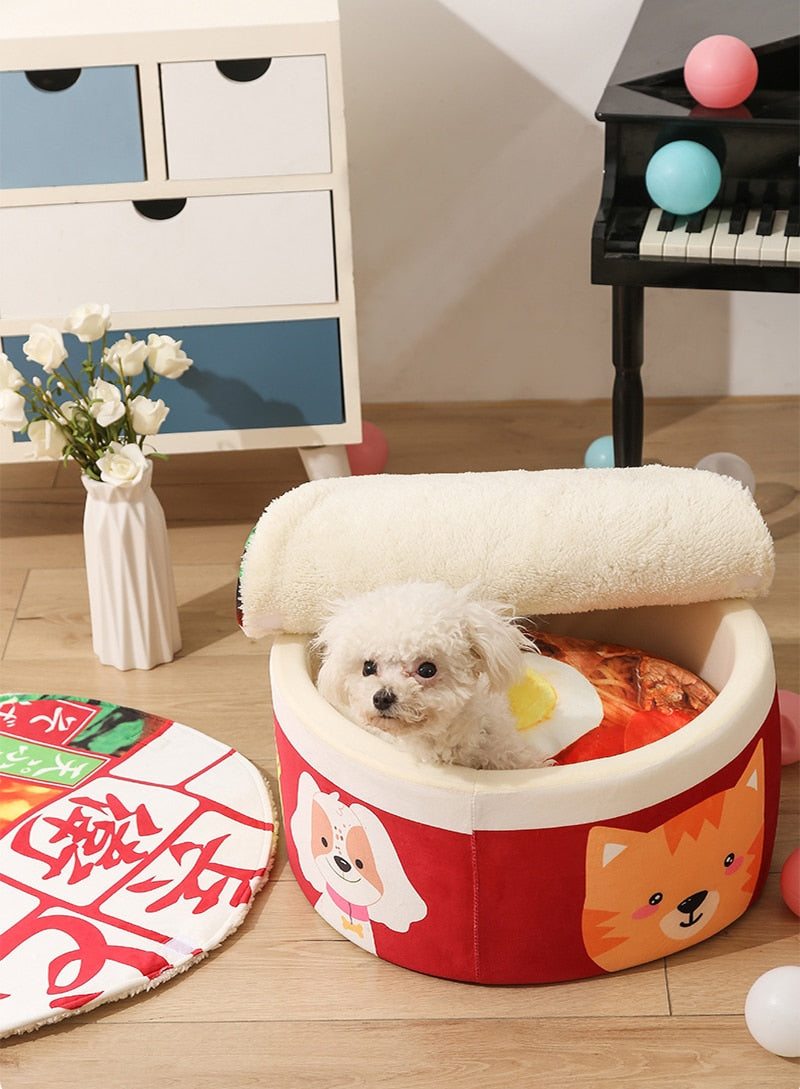 Cup Noodle Ramen Cat Bed - Nekoby Cup Noodle Ramen Cat Bed