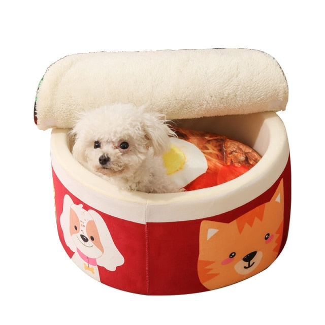 Cup Noodle Ramen Cat Bed - Nekoby Cup Noodle Ramen Cat Bed Red / S 40x40x20cm