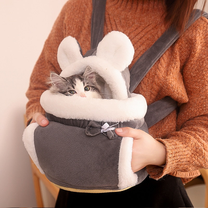 Kitten Cat Pet Carriers - for Any Kind of Travel - Nekoby Kitten Cat Pet Carriers - for Any Kind of Travel Black / M
