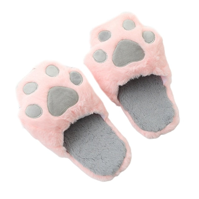 Cotton Cat Paw Slippers - Nekoby Cotton Cat Paw Slippers Pink