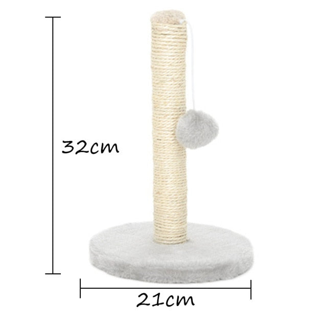 Cat Scratching Post with Tease Toy Ball - Nekoby Cat Scratching Post with Tease Toy Ball Gray