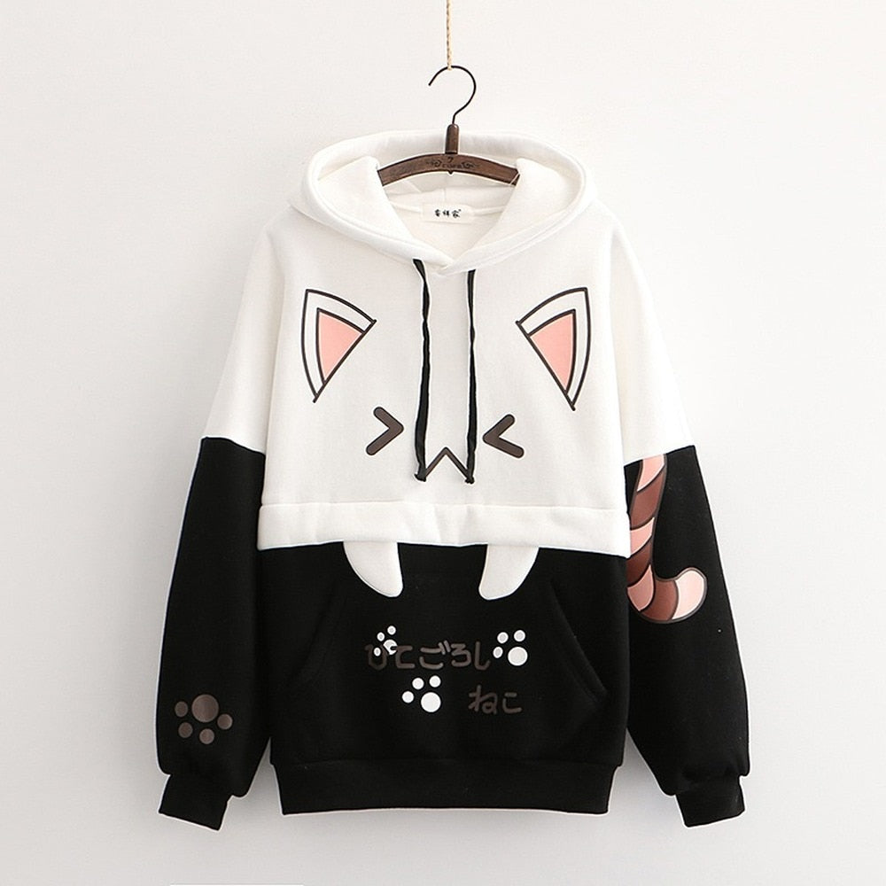 Cartoon best sale cat hoodie