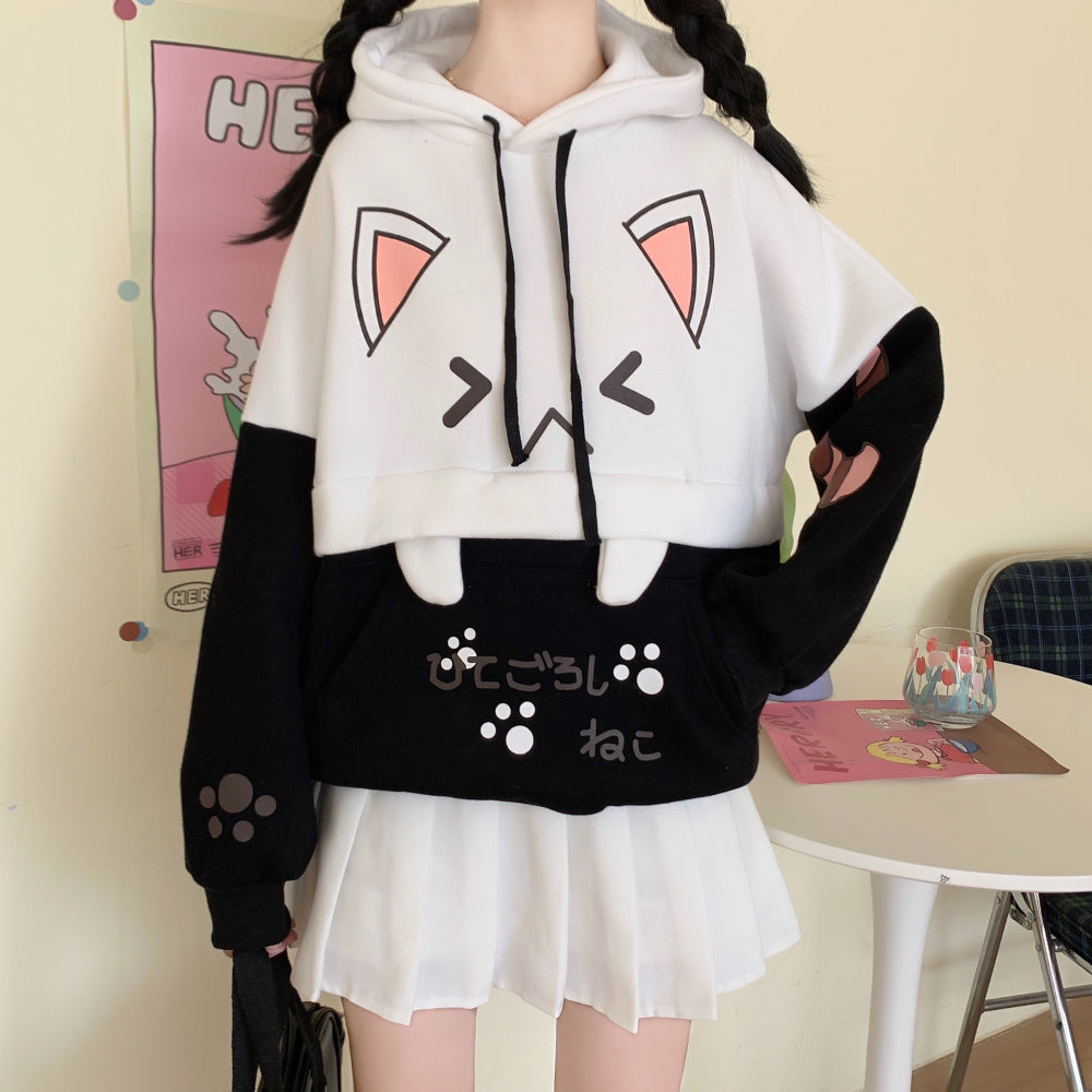 Cartoon cat outlet hoodie