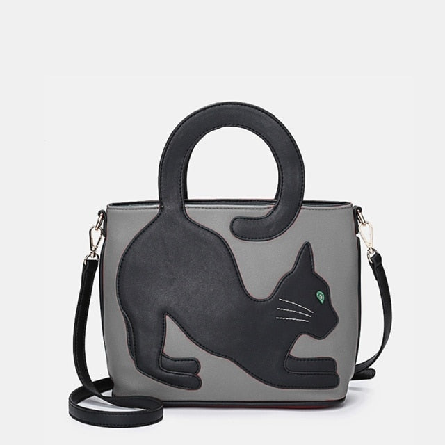 Cat Pattern Handbag - Nekoby Cat Pattern Handbag grey / 31cmx31cmx15cm