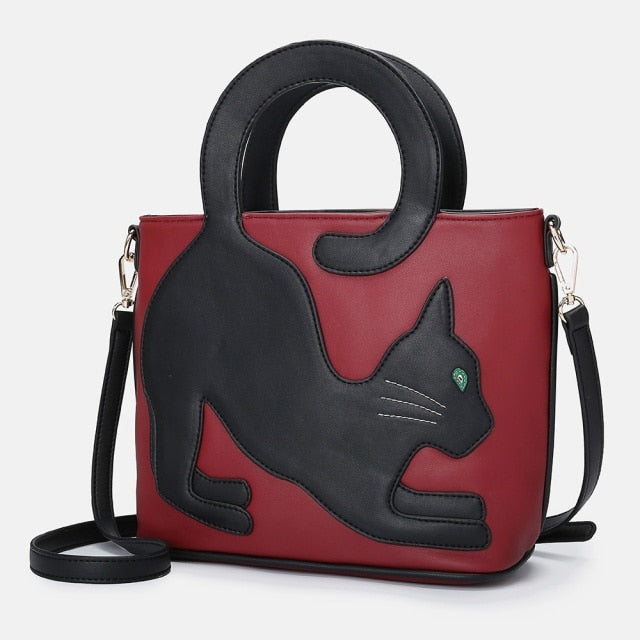 Cat Pattern Handbag - Nekoby Cat Pattern Handbag red / 31cmx31cmx15cm