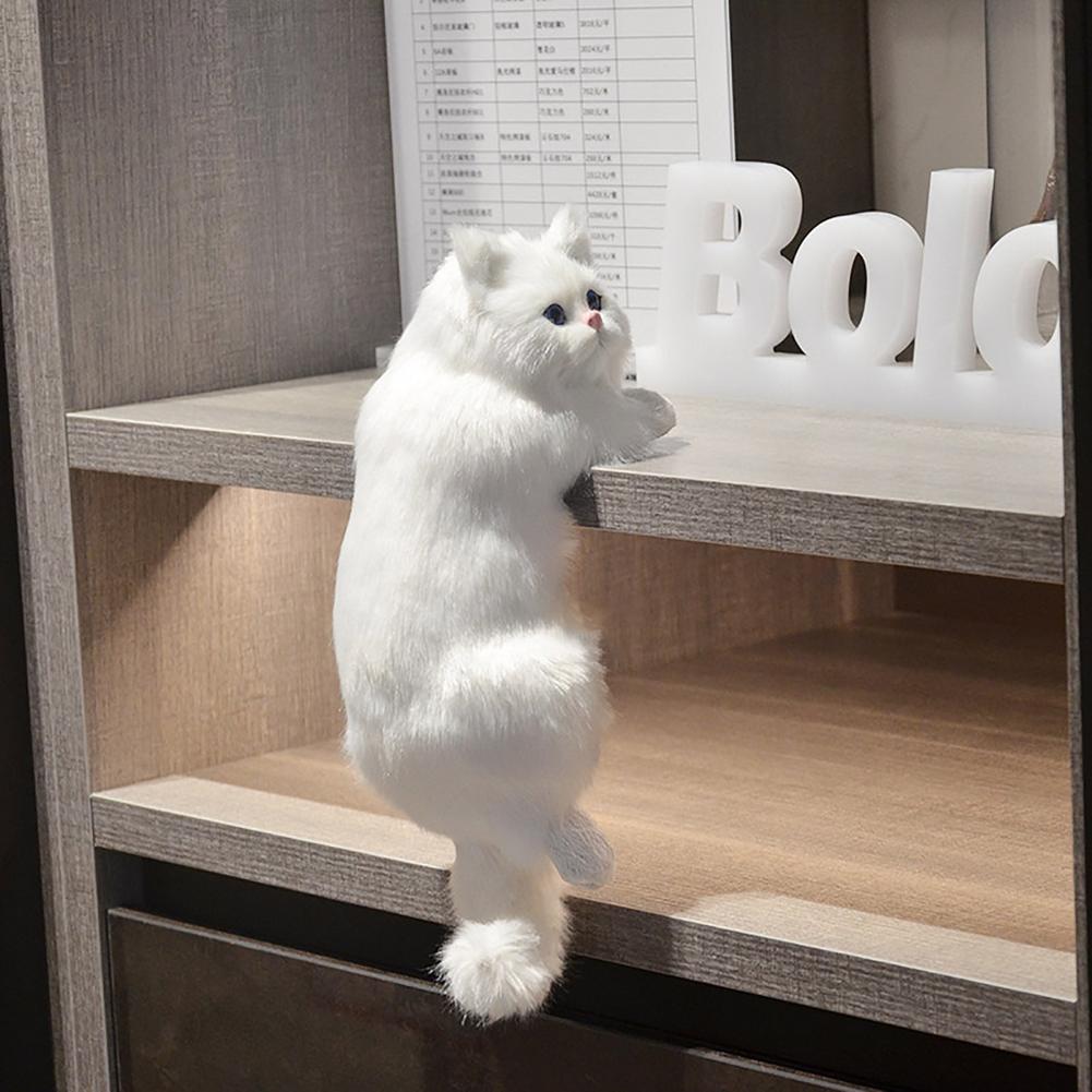 Simulation Furry Hanging Cat hang on the shelf decoration - Nekoby Simulation Furry Hanging Cat hang on the shelf decoration