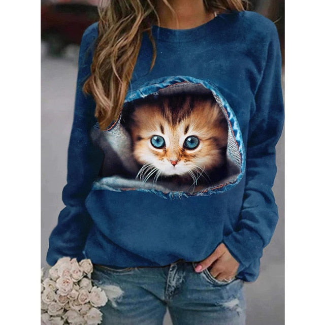 3d cat sweatshirt new arrivals