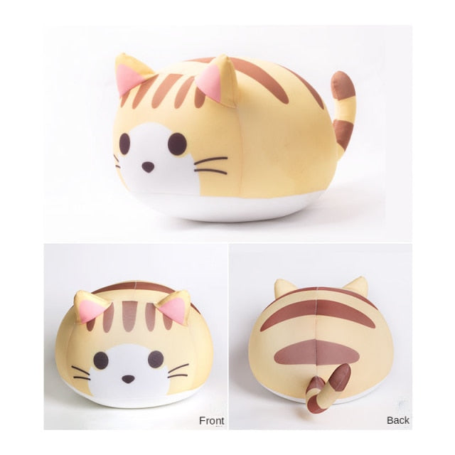 Colourful Soft Cute Plush Cat Pillow - Nekoby Colourful Soft Cute Plush Cat Pillow J / 32x22CM