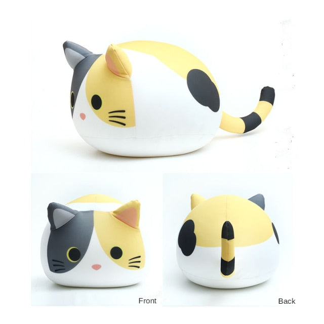 Colourful Soft Cute Plush Cat Pillow - Nekoby Colourful Soft Cute Plush Cat Pillow Q / 32x22CM