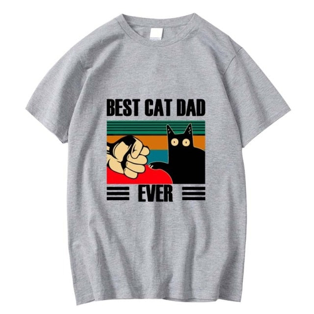 BEST CAT DAD Funny Cat Kitty Lover Retro Style Gift T-Shirt - Nekoby BEST CAT DAD Funny Cat Kitty Lover Retro Style Gift T-Shirt Gray 20185471 / S