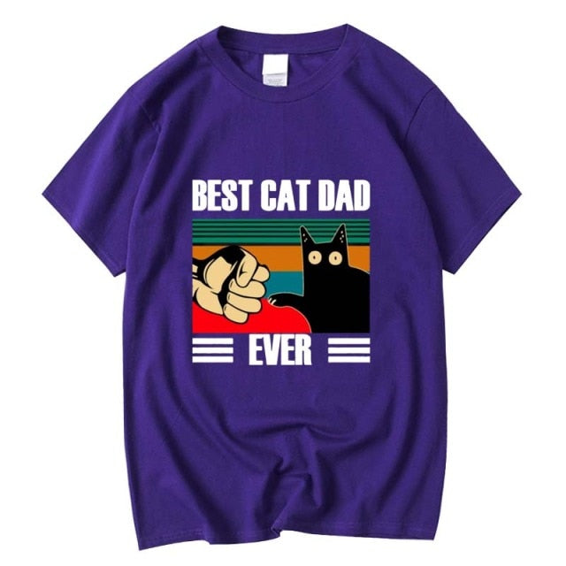 BEST CAT DAD Funny Cat Kitty Lover Retro Style Gift T-Shirt - Nekoby BEST CAT DAD Funny Cat Kitty Lover Retro Style Gift T-Shirt