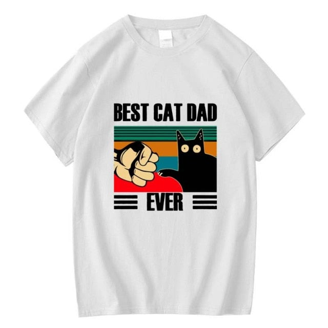 BEST CAT DAD Funny Cat Kitty Lover Retro Style Gift T-Shirt - Nekoby BEST CAT DAD Funny Cat Kitty Lover Retro Style Gift T-Shirt