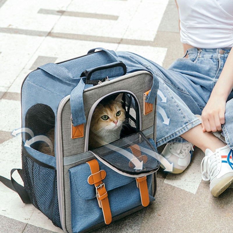 Nylon Foldable Cat Backpack Outdoor - Nekoby Nylon Foldable Cat Backpack Outdoor