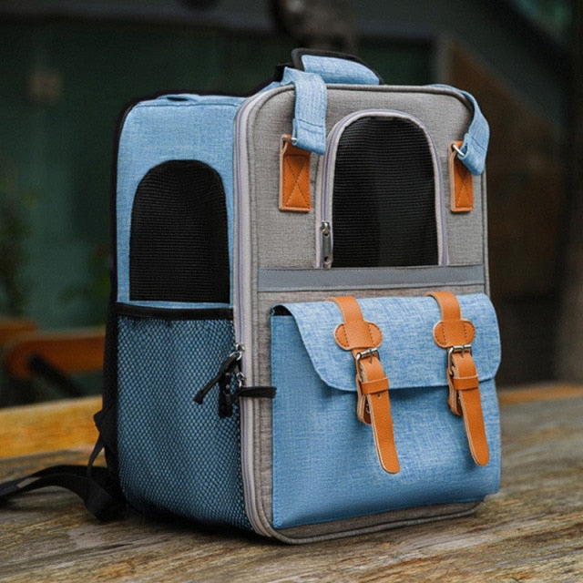 Nylon Foldable Cat Backpack Outdoor - Nekoby Nylon Foldable Cat Backpack Outdoor Blue