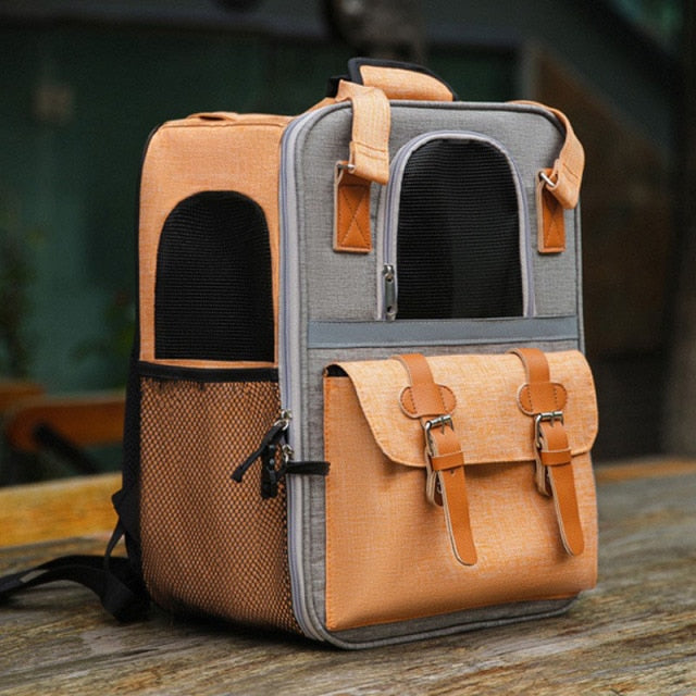 Nylon Foldable Cat Backpack Outdoor - Nekoby Nylon Foldable Cat Backpack Outdoor Orange