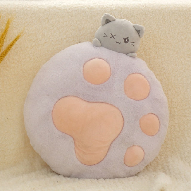 Soft Cat Paw Plush Pillow (40 cm) - Nekoby Soft Cat Paw Plush Pillow (40 cm) Purple