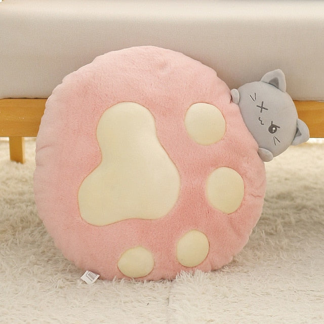 Soft Cat Paw Plush Pillow (40 cm) - Nekoby Soft Cat Paw Plush Pillow (40 cm) Pink