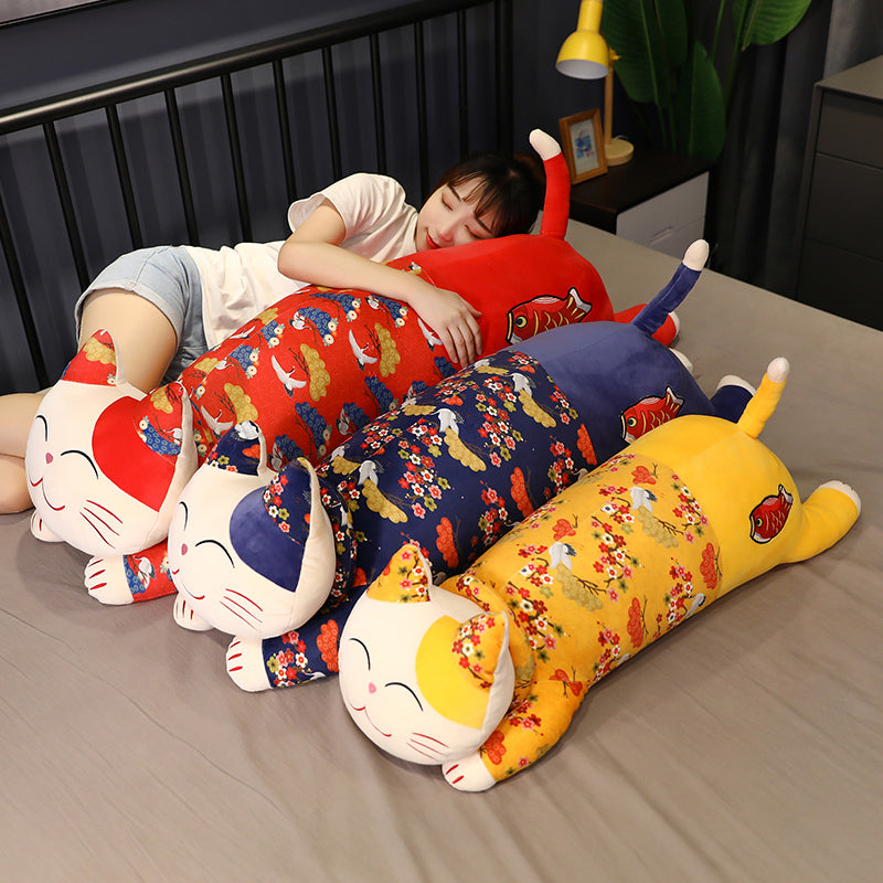 Colorful Oriental Cartoon Plush Long Throw Pillow Plush Toy - Nekoby Colorful Oriental Cartoon Plush Long Throw Pillow Plush Toy