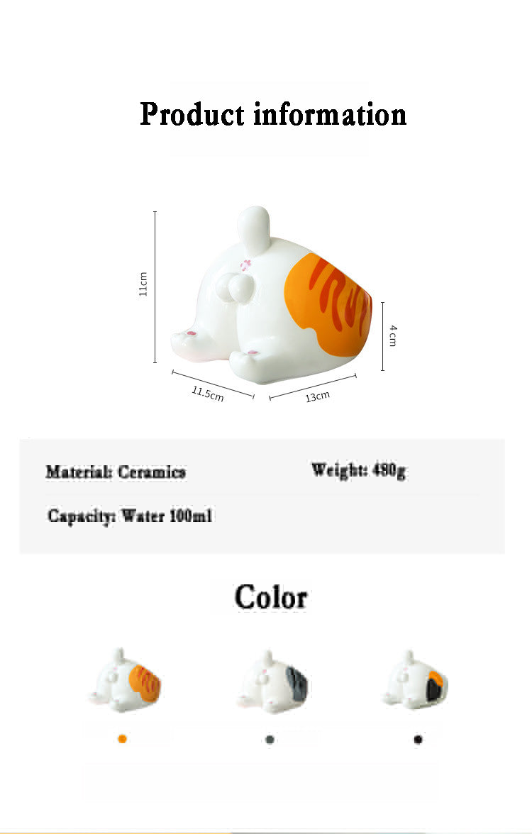 Kawaii New Design Cat Butt Ceramics Pet Bowl - Nekoby Kawaii New Design Cat Butt Ceramics Pet Bowl